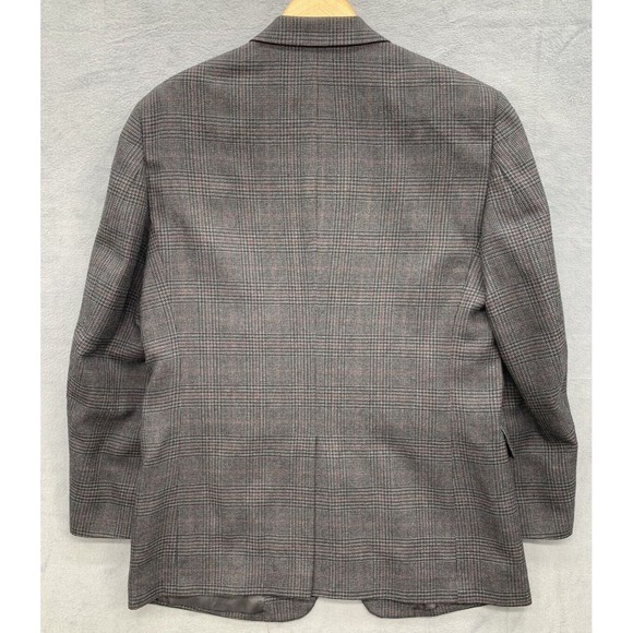 Jos A Bank Sport Coat Mens Size 44L Gray Single Breasted Vented Notch Two Button - Picture 2 of 16